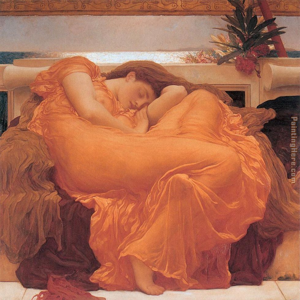 Leighton Flaming June painting - Lord Frederick Leighton Leighton Flaming June art painting