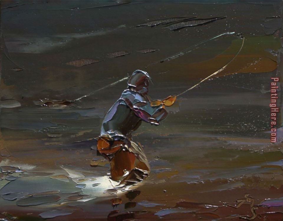 Fishing Knife painting - 2017 new Fishing Knife art painting