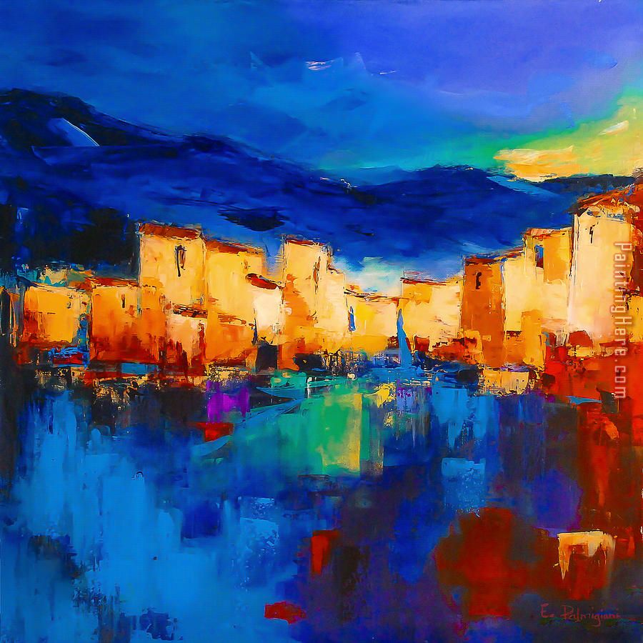 Sunset Over The Village painting - 2017 new Sunset Over The Village art painting