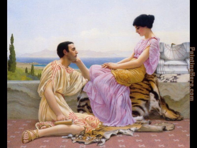 Youth and Time painting - John William Godward Youth and Time art painting