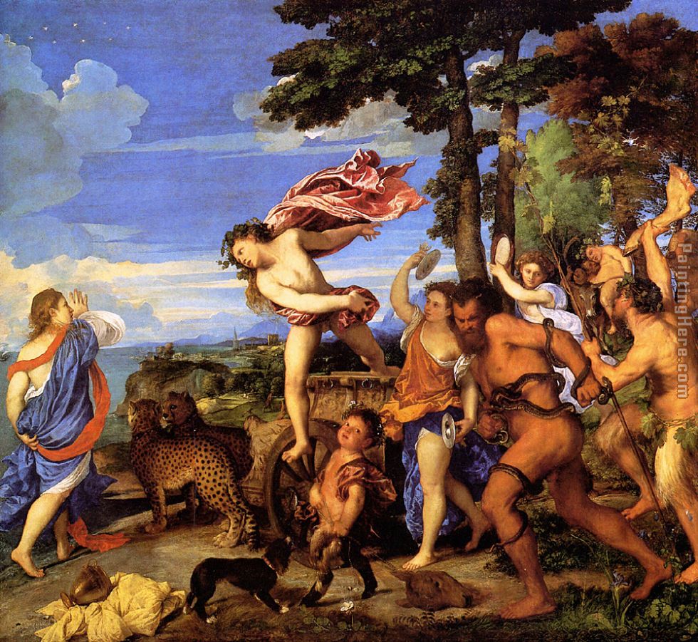 Bacchus and Ariadne painting - Titian Bacchus and Ariadne art painting