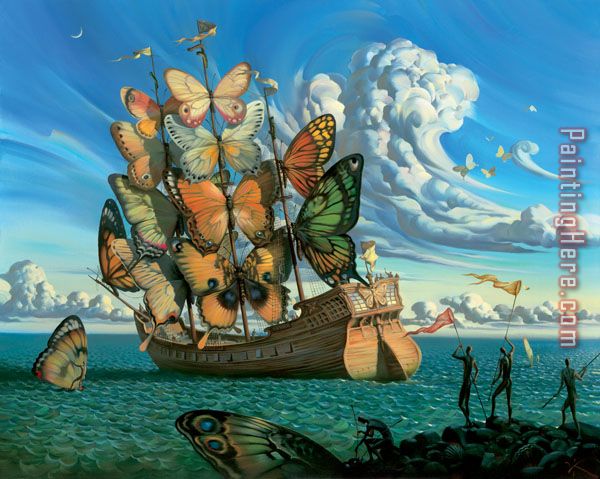 Departure of The Winged Ship painting - Vladimir Kush Departure of The Winged Ship art painting