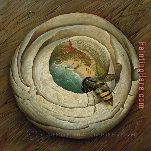 One Flew Over Wasps Nest painting - Vladimir Kush One Flew Over Wasps Nest art painting