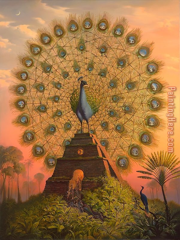 Sacred Bird of Yucatan painting - Vladimir Kush Sacred Bird of Yucatan art painting